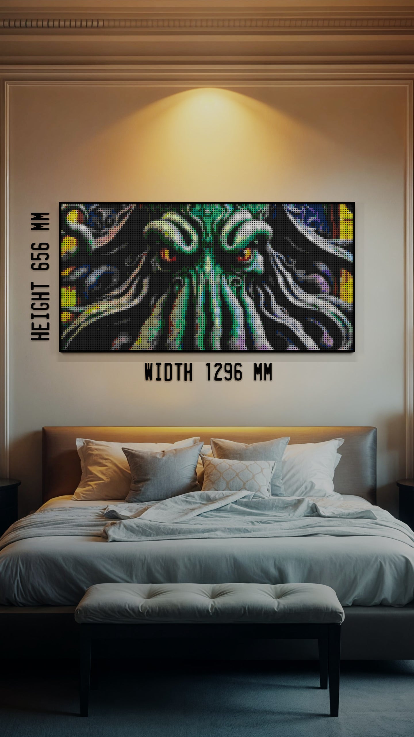 Arrival of Cthulhu  LEGO® Style mosaic kit with clear building instructions